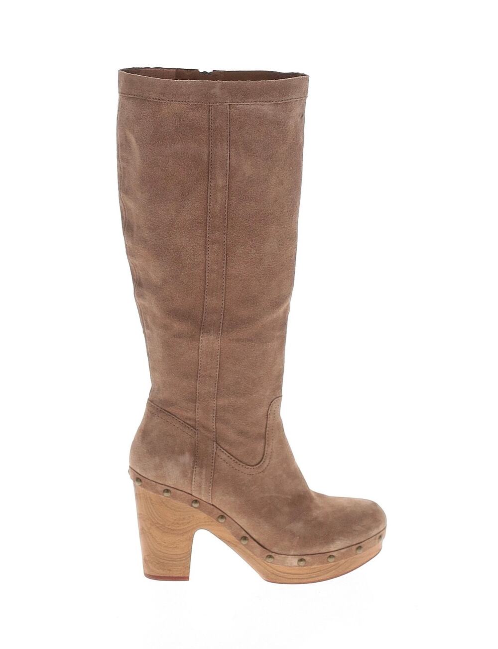 Kork ease Danbry tan suede clog tall boots